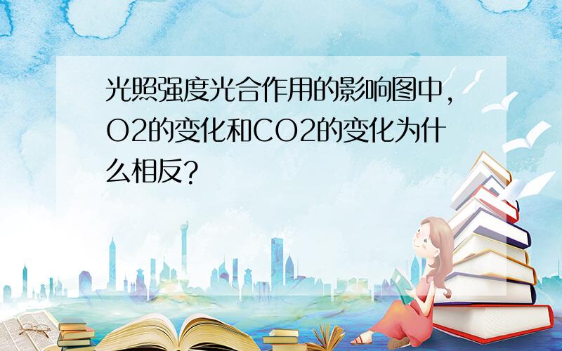 光照强度光合作用的影响图中,O2的变化和CO2的变化为什么相反?