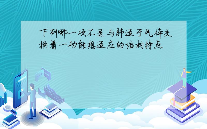 下列哪一项不是与肺适于气体交换着一功能想适应的结构特点