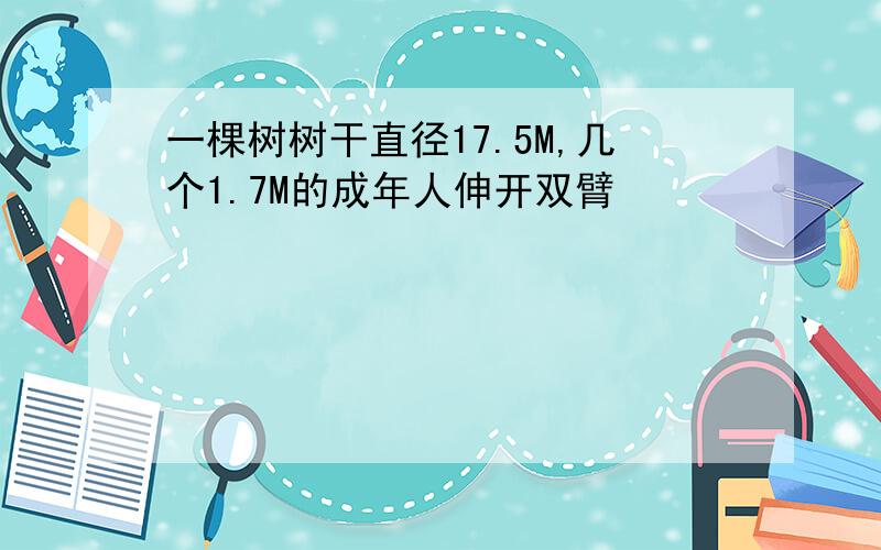 一棵树树干直径17.5M,几个1.7M的成年人伸开双臂