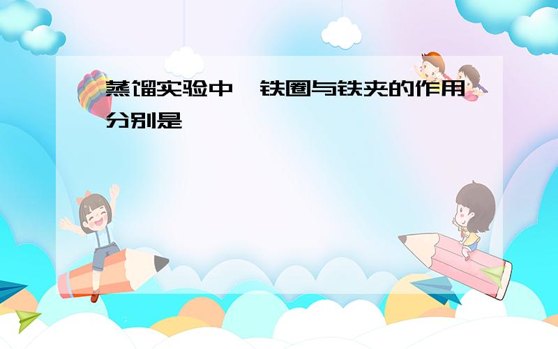 蒸馏实验中,铁圈与铁夹的作用分别是————————————