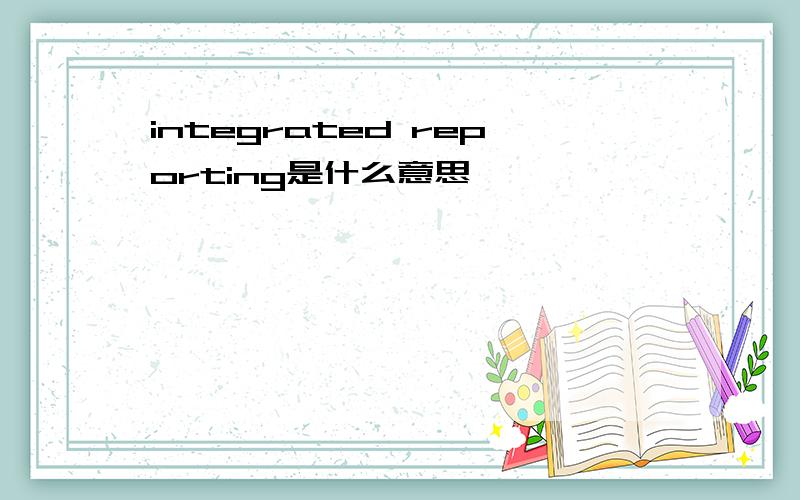 integrated reporting是什么意思