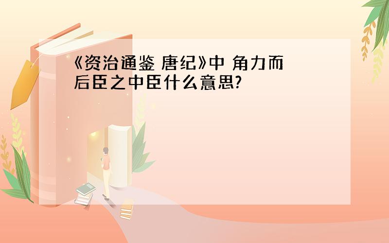 《资治通鉴 唐纪》中 角力而后臣之中臣什么意思?