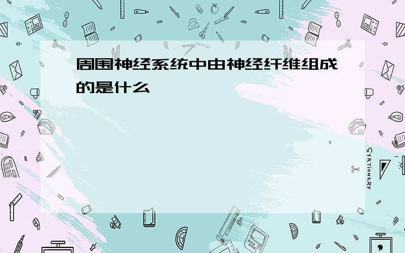 周围神经系统中由神经纤维组成的是什么