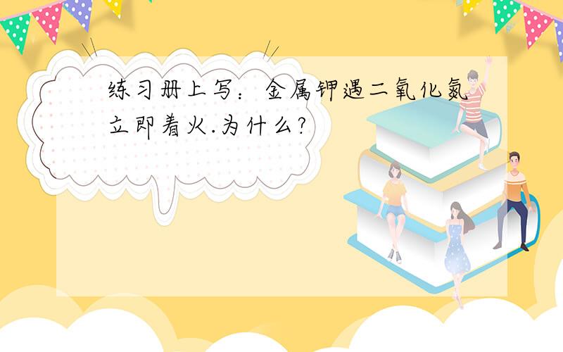 练习册上写：金属钾遇二氧化氮立即着火.为什么?