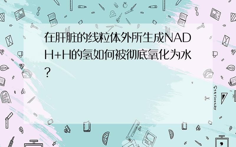 在肝脏的线粒体外所生成NADH+H的氢如何被彻底氧化为水?