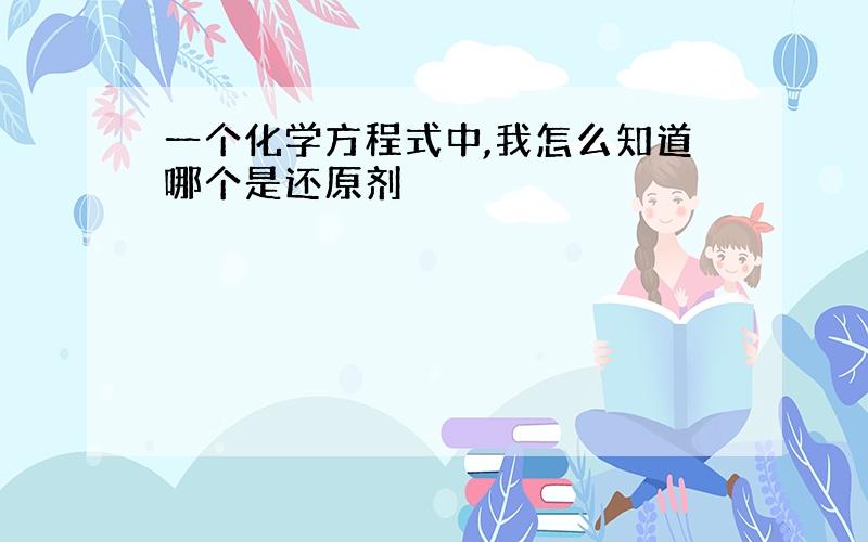 一个化学方程式中,我怎么知道哪个是还原剂