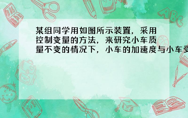 某组同学用如图所示装置，采用控制变量的方法，来研究小车质量不变的情况下，小车的加速度与小车受到力的关系.下列措施中不需要