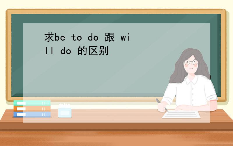 求be to do 跟 will do 的区别