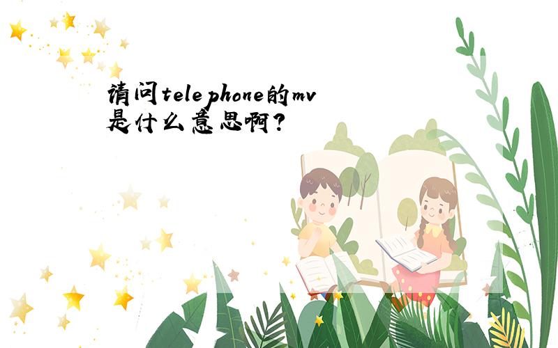 请问telephone的mv是什么意思啊?