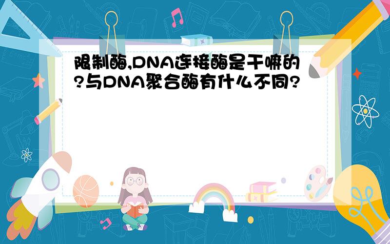 限制酶,DNA连接酶是干嘛的?与DNA聚合酶有什么不同?