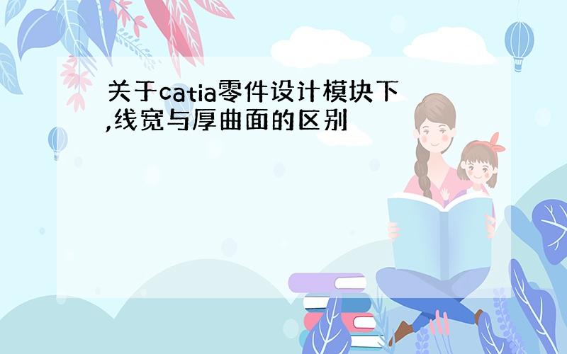 关于catia零件设计模块下,线宽与厚曲面的区别