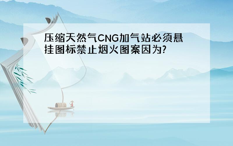 压缩天然气CNG加气站必须悬挂图标禁止烟火图案因为?