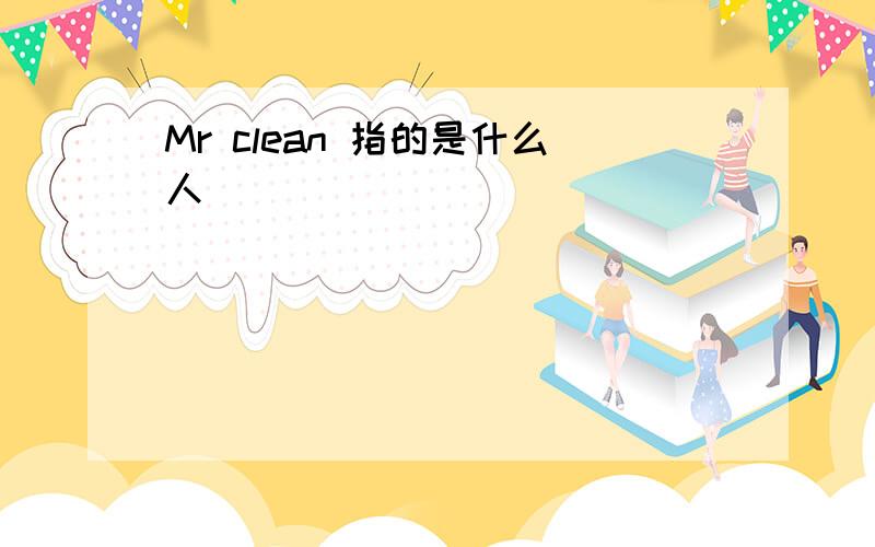 Mr clean 指的是什么人