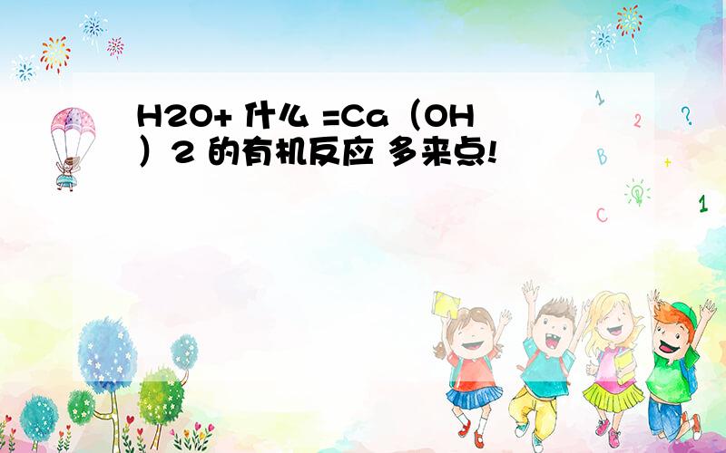 H2O+ 什么 =Ca（OH）2 的有机反应 多来点!