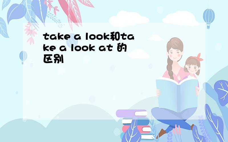 take a look和take a look at 的区别