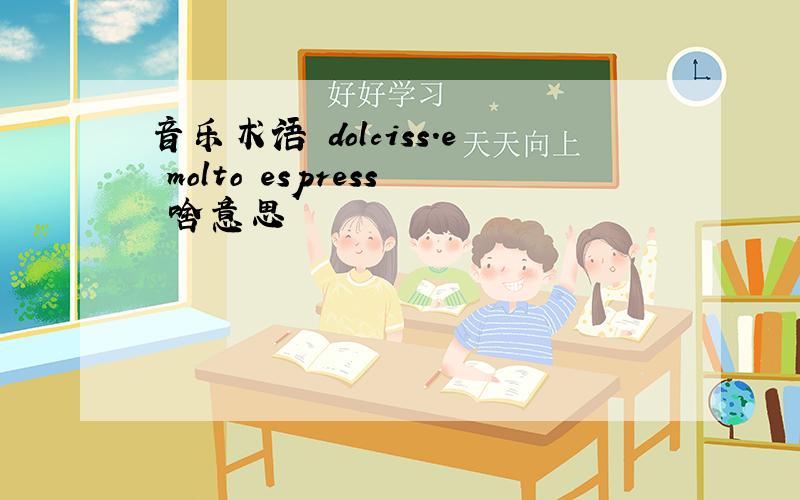 音乐术语 dolciss.e molto espress 啥意思