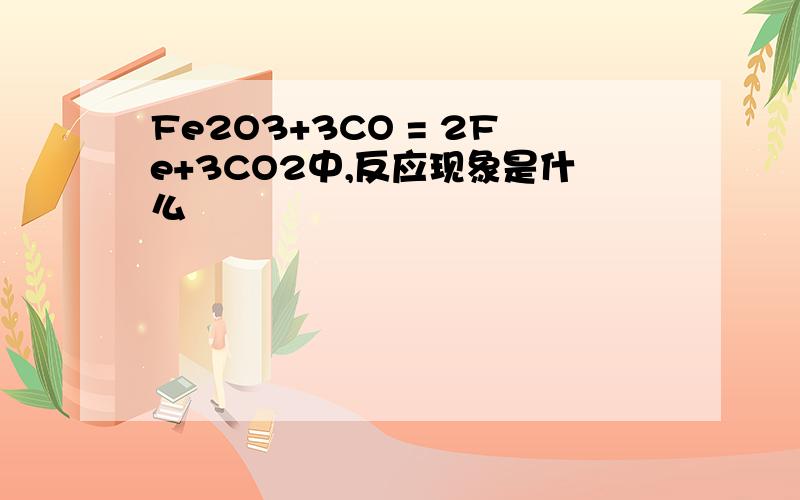 Fe2O3+3CO = 2Fe+3CO2中,反应现象是什么