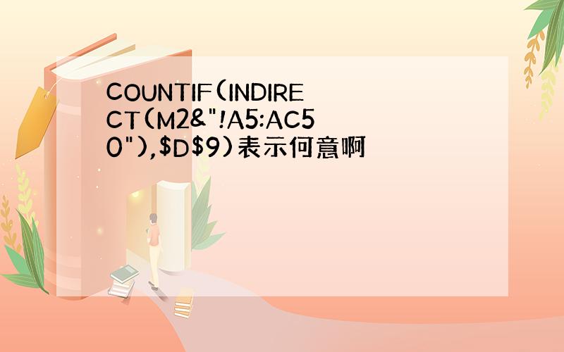 COUNTIF(INDIRECT(M2&