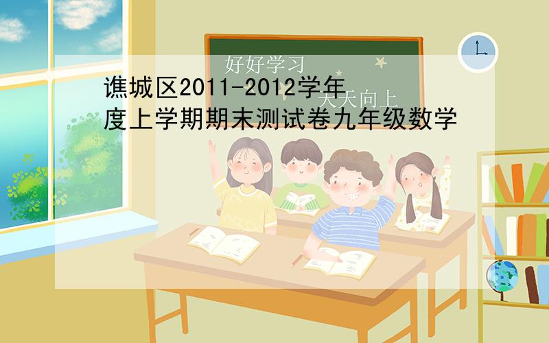 谯城区2011-2012学年度上学期期末测试卷九年级数学