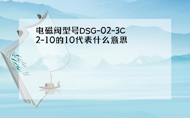 电磁阀型号DSG-02-3C2-10的10代表什么意思