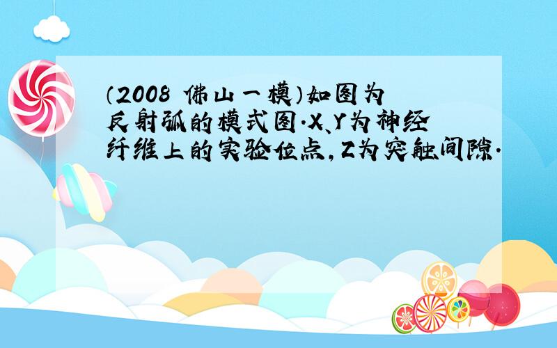 （2008•佛山一模）如图为反射弧的模式图．X、Y为神经纤维上的实验位点，Z为突触间隙．