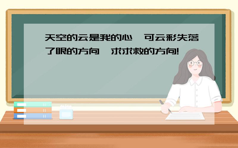 天空的云是我的心…可云彩失落了眼的方向…求求救的方向!