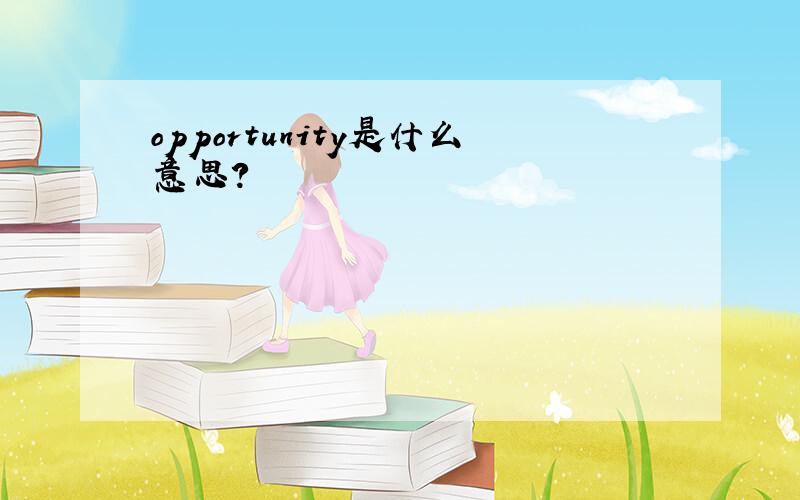 opportunity是什么意思?