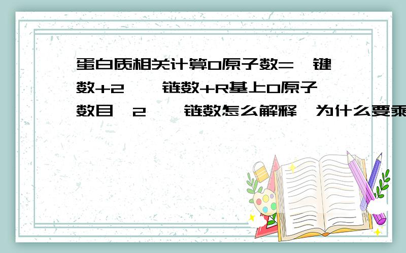 蛋白质相关计算O原子数=肽键数+2*肽链数+R基上O原子数目,2*肽链数怎么解释,为什么要乘以2?谢谢