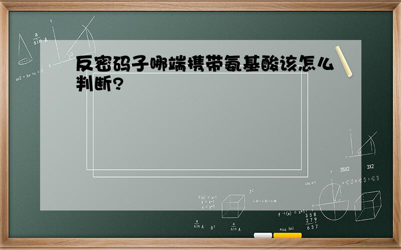 反密码子哪端携带氨基酸该怎么判断?