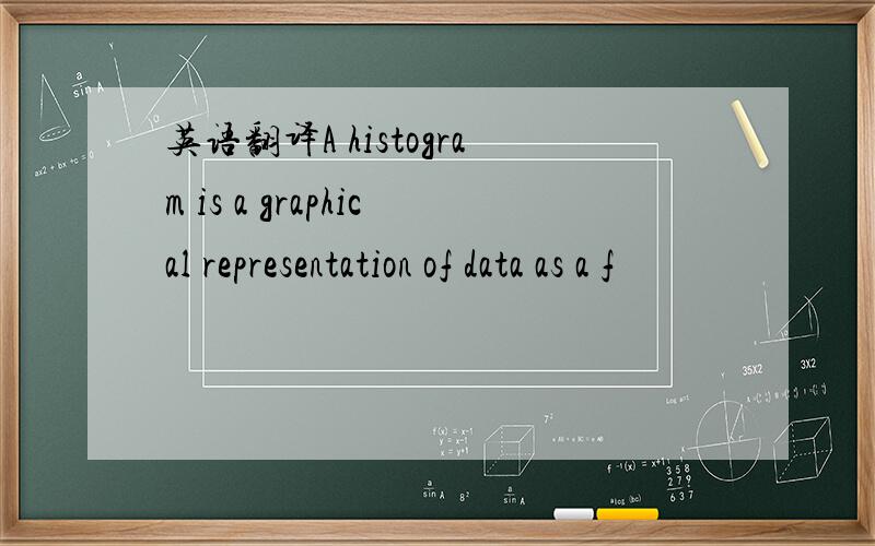 英语翻译A histogram is a graphical representation of data as a f