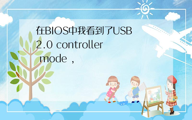 在BIOS中我看到了USB 2.0 controller mode ,