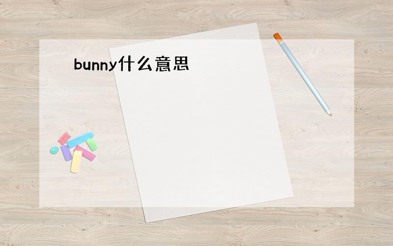 bunny什么意思