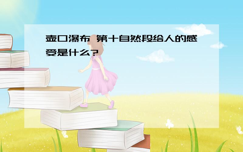 壶口瀑布 第十自然段给人的感受是什么?