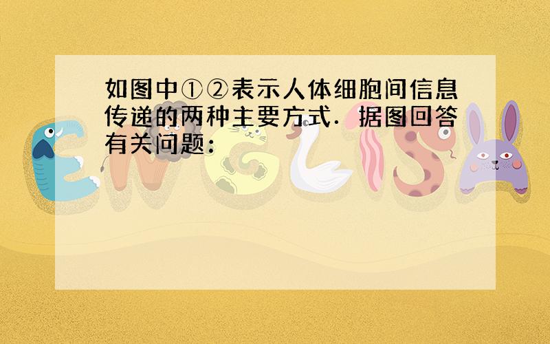 如图中①②表示人体细胞间信息传递的两种主要方式．据图回答有关问题：