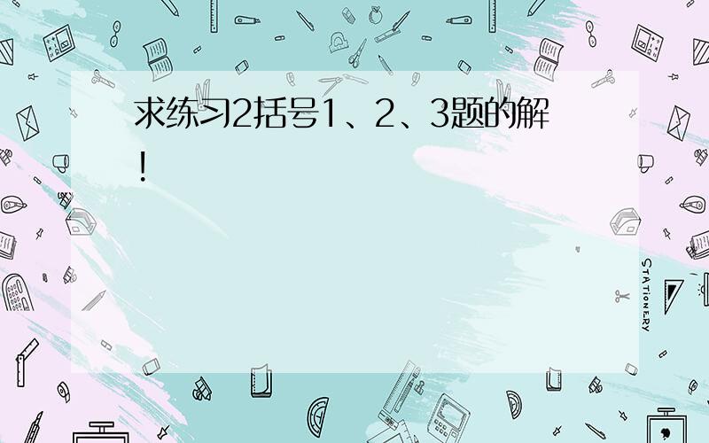 求练习2括号1、2、3题的解!