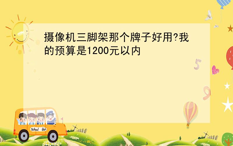 摄像机三脚架那个牌子好用?我的预算是1200元以内