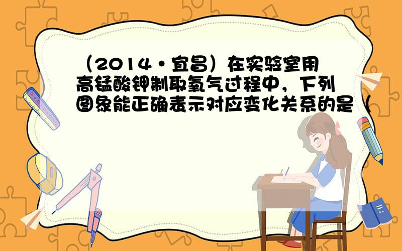 （2014•宜昌）在实验室用高锰酸钾制取氧气过程中，下列图象能正确表示对应变化关系的是（　　）