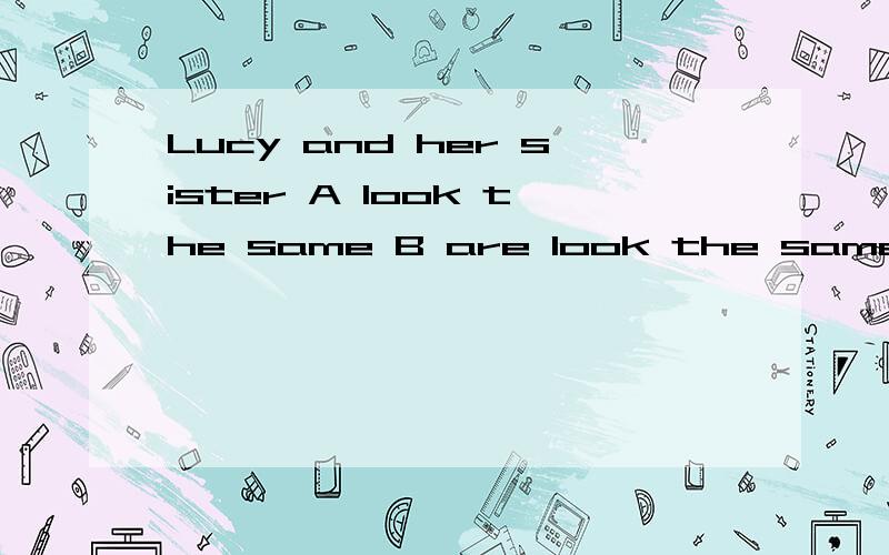 Lucy and her sister A look the same B are look the same C ar