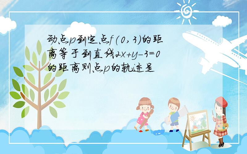 动点p到定点f(0,3)的距离等于到直线2x+y-3=0的距离则点p的轨迹是