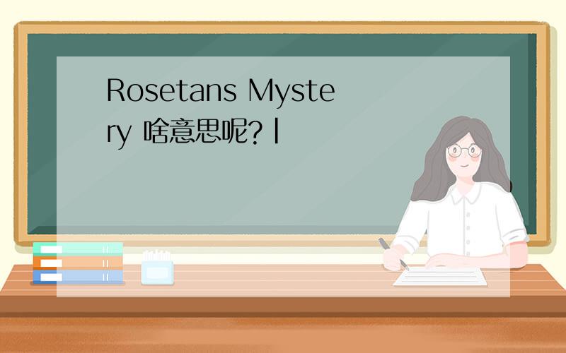 Rosetans Mystery 啥意思呢?|