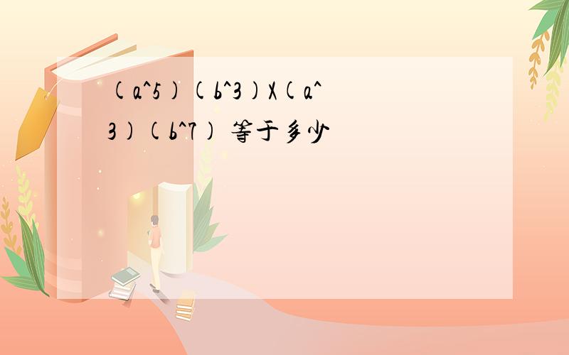 (a^5)(b^3)X(a^3)(b^7) 等于多少