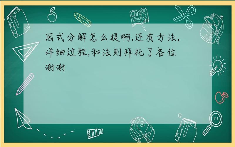 因式分解怎么提啊,还有方法,详细过程,和法则拜托了各位 谢谢