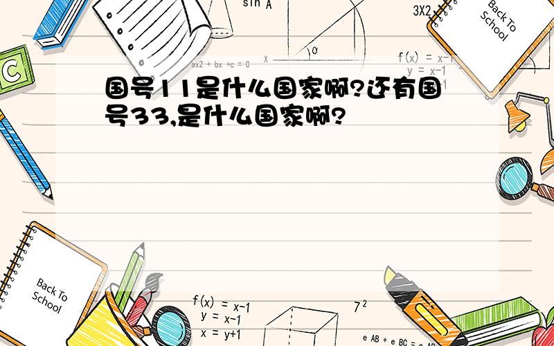 国号11是什么国家啊?还有国号33,是什么国家啊?