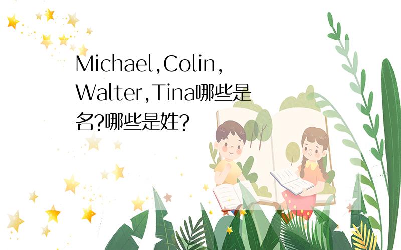 Michael,Colin,Walter,Tina哪些是名?哪些是姓?