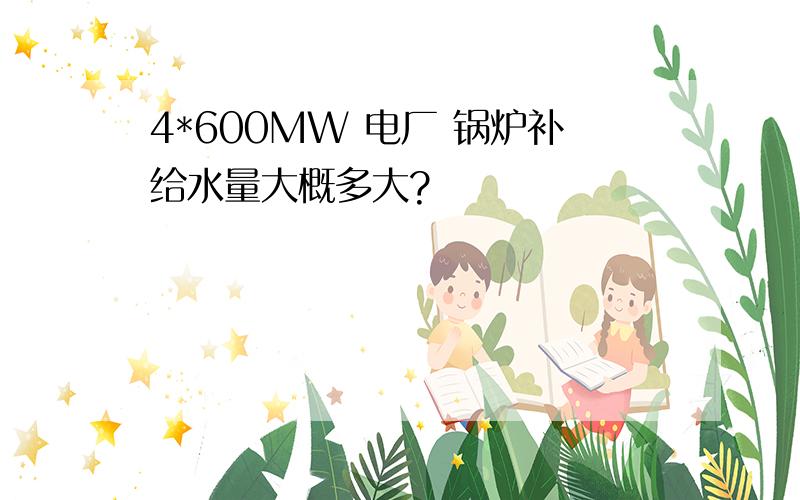 4*600MW 电厂 锅炉补给水量大概多大?