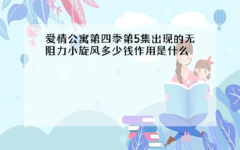 爱情公寓第四季第5集出现的无阻力小旋风多少钱作用是什么