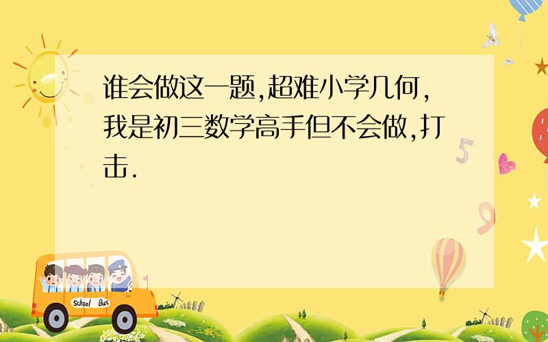 谁会做这一题,超难小学几何,我是初三数学高手但不会做,打击.