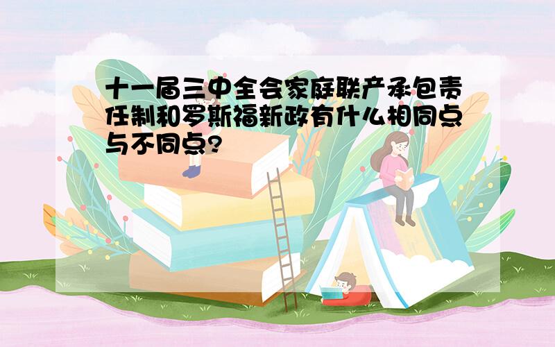 十一届三中全会家庭联产承包责任制和罗斯福新政有什么相同点与不同点?