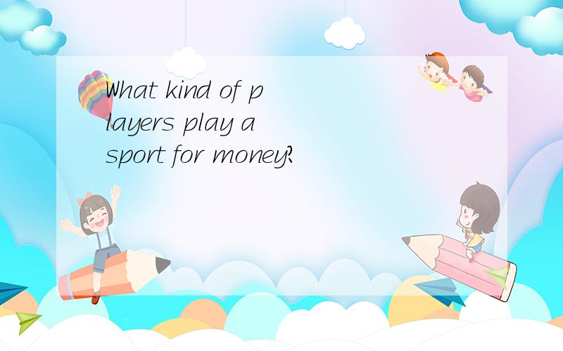 What kind of players play a sport for money?