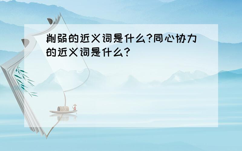 削弱的近义词是什么?同心协力的近义词是什么?